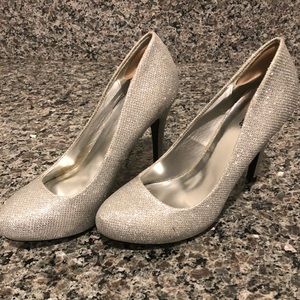 Charlotte Russe Glitter Silver Heels